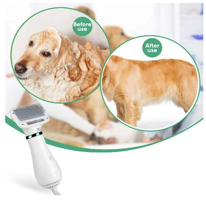 2-In-1 Pet Dog Dryer Quiet Dog Hair Dryers and Comb Brush Grooming Kitten Cat Hair Comb Puppy Fur Blower Low Noise Temprature