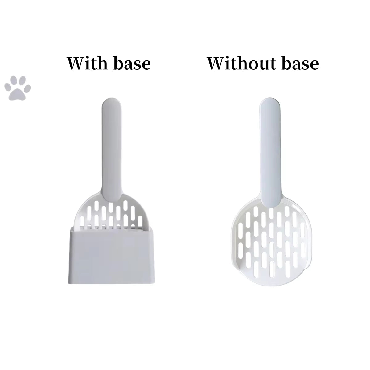 Cat Litter Scoop Plastic Cat Litter Shovel with Base Self Cleaning Cat Litter Box Shovel Kitten Toilet Clean Tools Cat Supplies