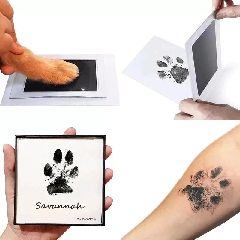 Pet Dog Footprint Handprint Pad Safe Non-Toxic Printing Pad Pet Footprint Baby Paw Print Pad Footprint Pad Ink-Free