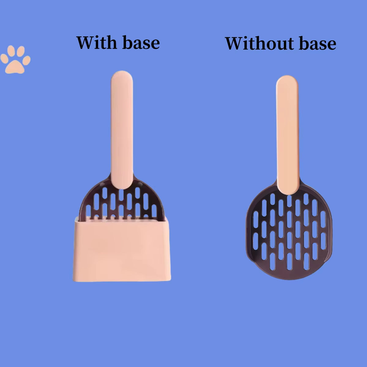 Cat Litter Scoop Plastic Cat Litter Shovel with Base Self Cleaning Cat Litter Box Shovel Kitten Toilet Clean Tools Cat Supplies