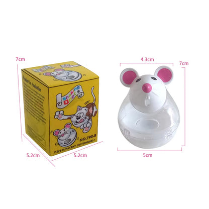 Pet Cat Feeder Toy Cat Mice Shape Funny Interactive Food Rolling Leakage Dispenser Bowl Kitten Playing Training Educational Toys