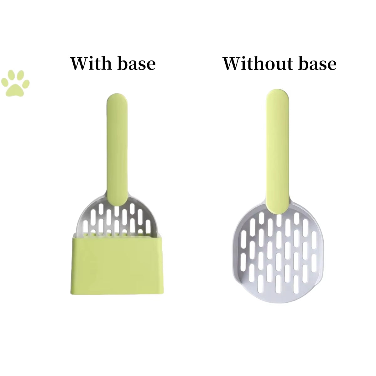 Cat Litter Scoop Plastic Cat Litter Shovel with Base Self Cleaning Cat Litter Box Shovel Kitten Toilet Clean Tools Cat Supplies