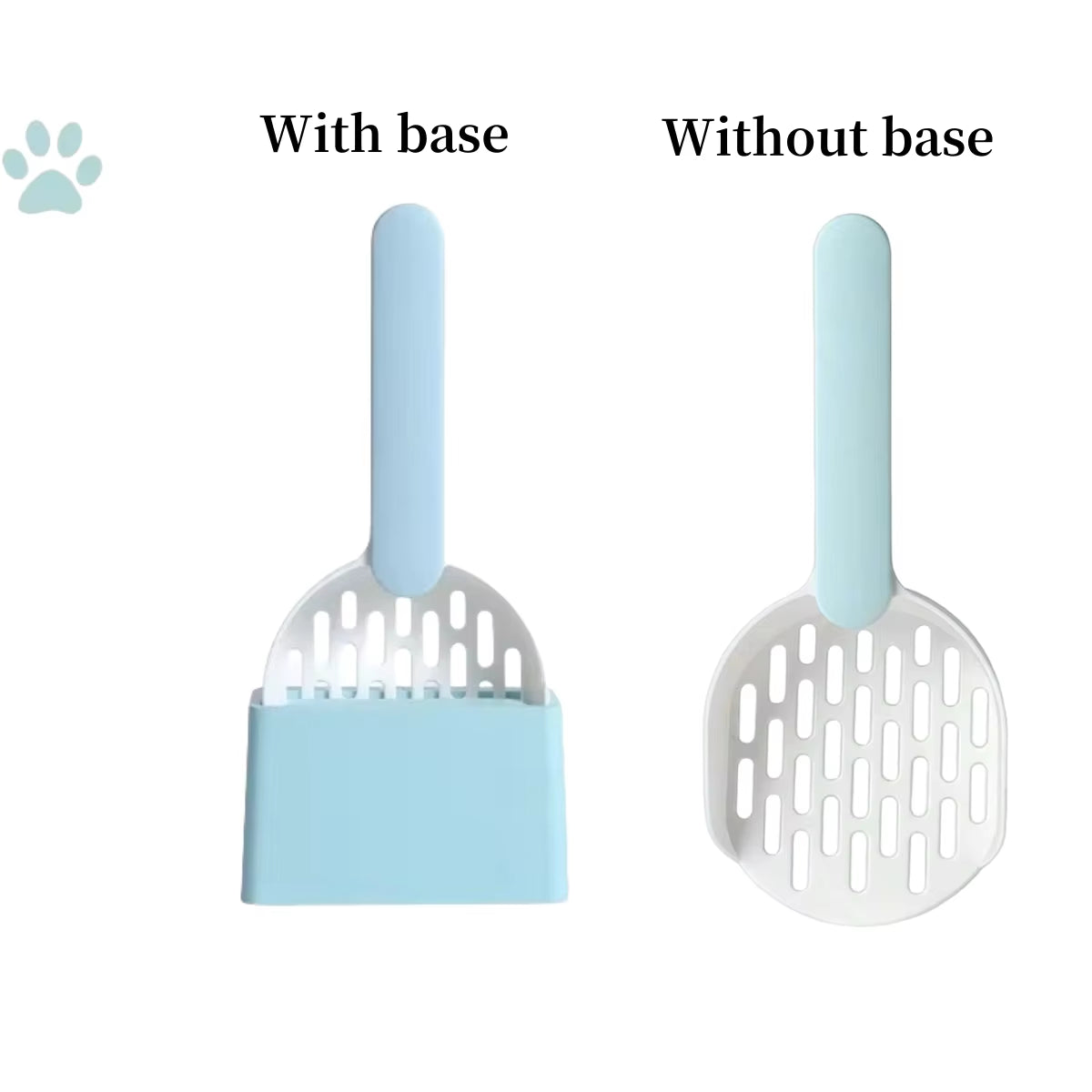 Cat Litter Scoop Plastic Cat Litter Shovel with Base Self Cleaning Cat Litter Box Shovel Kitten Toilet Clean Tools Cat Supplies